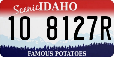 ID license plate 1O8127R