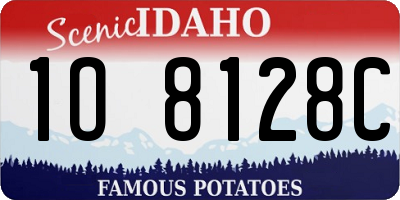 ID license plate 1O8128C