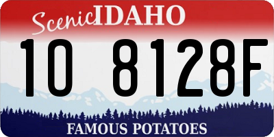 ID license plate 1O8128F