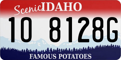 ID license plate 1O8128G