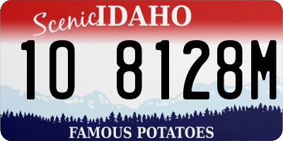 ID license plate 1O8128M