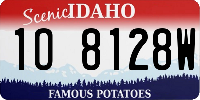 ID license plate 1O8128W