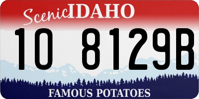 ID license plate 1O8129B