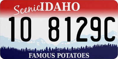 ID license plate 1O8129C