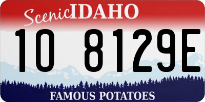 ID license plate 1O8129E