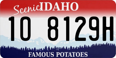 ID license plate 1O8129H