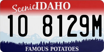 ID license plate 1O8129M