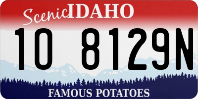 ID license plate 1O8129N