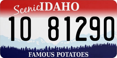 ID license plate 1O8129O