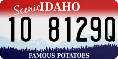 ID license plate 1O8129Q