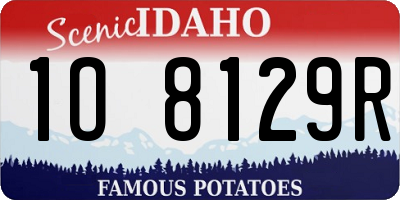 ID license plate 1O8129R