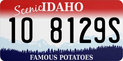 ID license plate 1O8129S