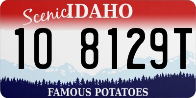 ID license plate 1O8129T