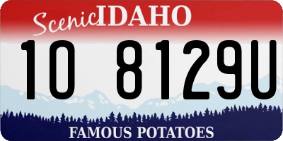 ID license plate 1O8129U