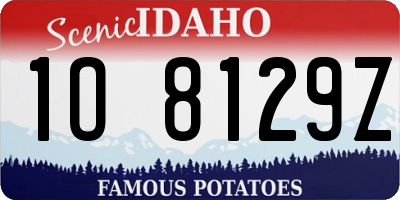 ID license plate 1O8129Z