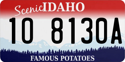 ID license plate 1O8130A