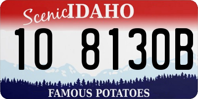 ID license plate 1O8130B