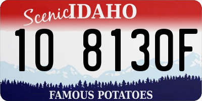 ID license plate 1O8130F