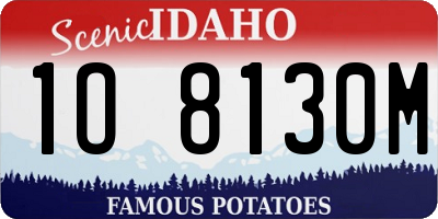ID license plate 1O8130M
