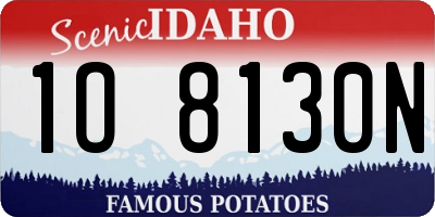 ID license plate 1O8130N