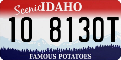 ID license plate 1O8130T