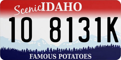 ID license plate 1O8131K
