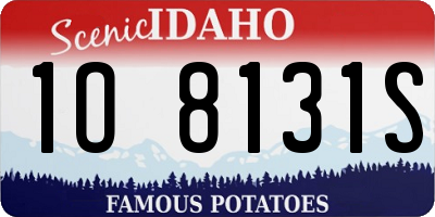 ID license plate 1O8131S