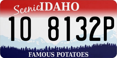 ID license plate 1O8132P