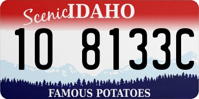 ID license plate 1O8133C