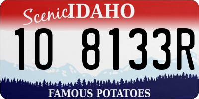ID license plate 1O8133R