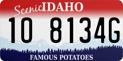ID license plate 1O8134G