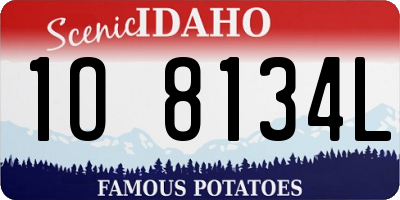 ID license plate 1O8134L