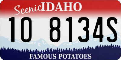 ID license plate 1O8134S