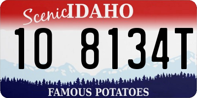 ID license plate 1O8134T