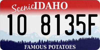 ID license plate 1O8135F