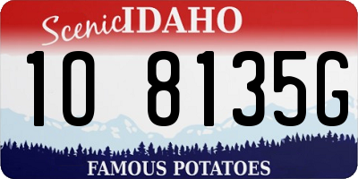 ID license plate 1O8135G