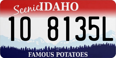 ID license plate 1O8135L