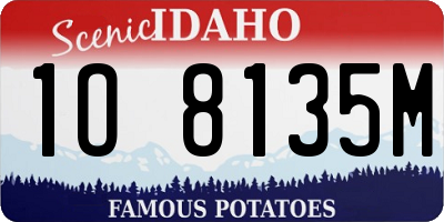 ID license plate 1O8135M