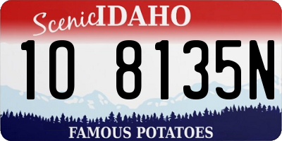 ID license plate 1O8135N