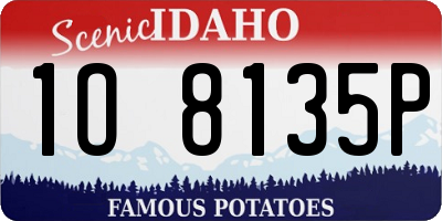 ID license plate 1O8135P
