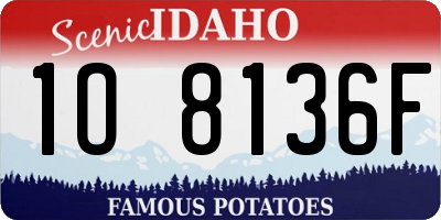 ID license plate 1O8136F