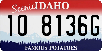 ID license plate 1O8136G