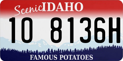 ID license plate 1O8136H