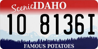 ID license plate 1O8136I