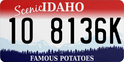ID license plate 1O8136K