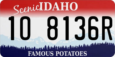 ID license plate 1O8136R