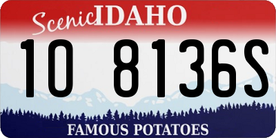 ID license plate 1O8136S