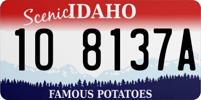 ID license plate 1O8137A