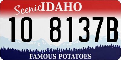 ID license plate 1O8137B