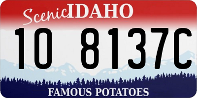 ID license plate 1O8137C